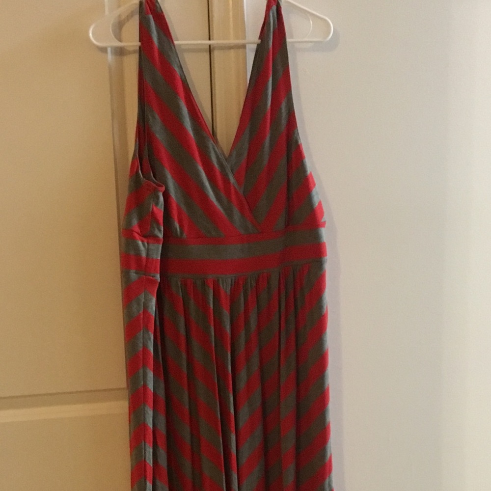 Torrid Maxi Dress - Never Worn! Red Orange Grey
